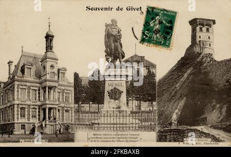 GIVET. Département français : 08 - Ardennes carte postale fin du XIXe siècle - début du XXe siècle Banque D'Images