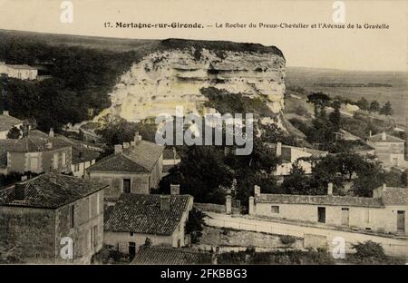 MORTAGNE-SUR-GIRONDE. Département français : 17 - Charente-Maritime carte postale fin du XIXe siècle - début du XXe siècle Banque D'Images