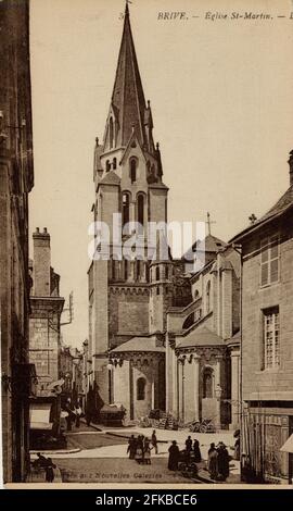 BRIVE-LA-GAILLARDE. Département français : 19- Corrèze. Région : Nouvelle-Aquitaine (anciennement Limousin). Carte postale fin du XIXe siècle - début du XXe siècle Banque D'Images