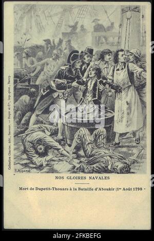 Mort de Dupetit-Thouars à la bataille d'Aboukir. Campagne en Egypte (1798-1799) 1er août 1798 Paris, Fondation Napoléon Banque D'Images