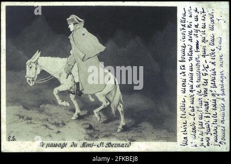 Napoléon Bonaparte. Le croisement du mont Saint-Bernard. Campagne en Italie. 13 au 16 mai 1800 Paris, Fondation Napoléon Banque D'Images