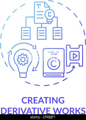 Création d'une icône de concept de travaux dérivés Illustration de Vecteur