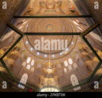 Vue sur le squach et le dôme, tombe de l'Imam al-Shafi'i, le Caire, Egypte Banque D'Images