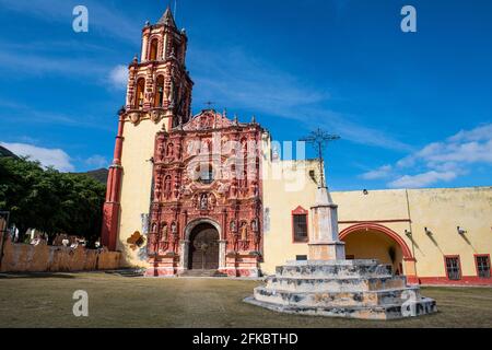 Mission de Landa, site du patrimoine mondial de l'UNESCO, missions franciscaines en Sierra Gorda de Queretaro, Landa de Matamoros, Queretaro, Mexique, Amérique du Nord Banque D'Images