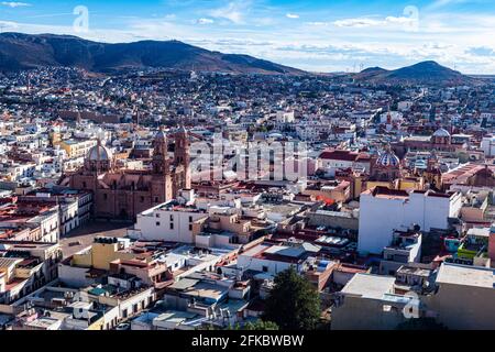 Vue sur le site du patrimoine mondial de l'UNESCO, Zacatecas, Mexique, Amérique du Nord Banque D'Images