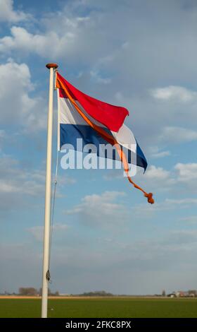 drapeau hollandais avec fennant orange Banque D'Images