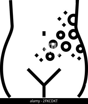 illustration vectorielle de l'icône de la ligne de la maladie de lichen zona Illustration de Vecteur