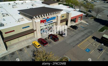 Magasin de vente au détail acceptant les animaux près du centre commercial de boise Banque D'Images