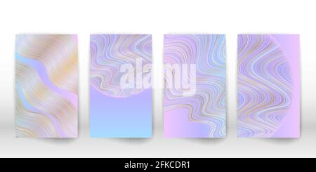 Modèle d'affiche fluide et coloré. Les lignes ondulées couvrent la mise en place de la circulaire. Dégradé coloré. Vecteur. Illustration de Vecteur
