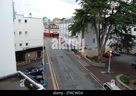 Vue sur la rue Jersey Banque D'Images