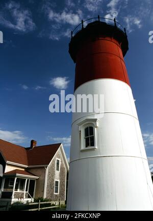 Phare de Nauset, Cape Cod Banque D'Images