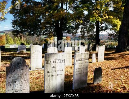 Cimetière de Peacham Vermont en automne Banque D'Images