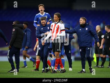 Ipswich, Angleterre, le 30 avril 2021. Luther Williams, de Sheffield Utd, a été abattu lors du match de la coupe des jeunes de la FA anglaise à Portman Road, à Ipswich. Le crédit photo devrait se lire: David Klein / Sportimage crédit: Sportimage / Alay Live News Banque D'Images