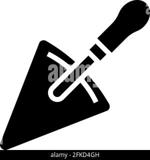 illustration du vecteur de l'icône de glyphe de l'outil de la spatule Illustration de Vecteur