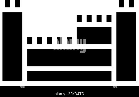structure avec renfort béton glyphe icône illustration du vecteur Illustration de Vecteur