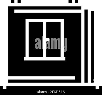 les murs du panneau abritent une illustration vectorielle d'icône de glyphe Illustration de Vecteur