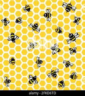 Nid d'abeilles sans couture. Illustration vectorielle Illustration de Vecteur