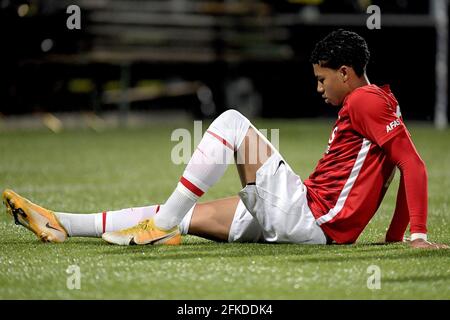 KERKRADE, PAYS-BAS - AVRIL 30 : Richonell Margaret de l'AZ U23 lors du match néerlandais de Keukenkampioen Divisiie entre Roda JC et AZ U23 à Parkstad Limburg Stadion le 30 avril 2021 à Kerkrade, pays-Bas (photo de Gerrit van Keulen/Orange Pictures) Banque D'Images