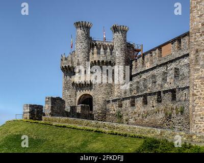 Le château des Templiers de Ponferrada, Espagne, 17 juillet 2021 Banque D'Images