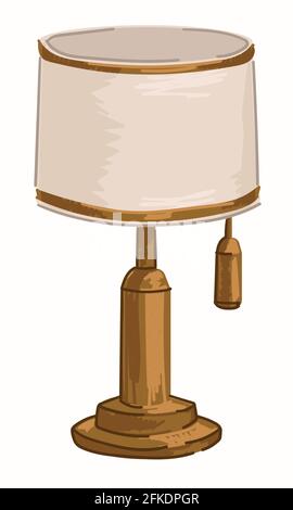 Lampe rétro vintage, mobilier pour l'intérieur de la maison Illustration de Vecteur