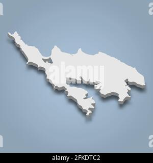 carte isométrique 3d de Culebra est une île de Porto Rico, illustration vectorielle isolée Illustration de Vecteur