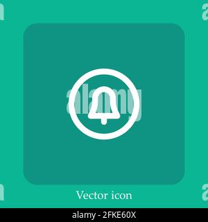 Icône de vecteur de notification icône linéaire.ligne avec contour modifiable Illustration de Vecteur