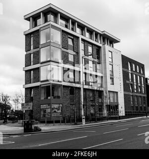 Kingston London UK, avril 2021, Student Accommodation Block of Apartments in Kingston London sans personne Banque D'Images