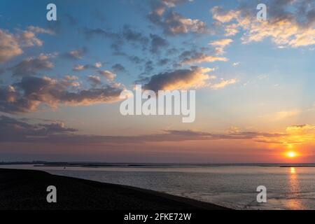 Sunrise Shingle Street Suffolk Royaume-Uni Banque D'Images