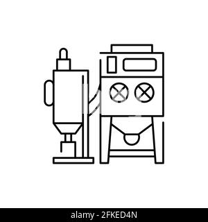 Icône de ligne couleur de la machine à plasma. Pictogramme pour page Web, application mobile, Promo. Élément de conception UI UX GUI. Contour modifiable. Illustration de Vecteur