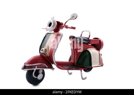 cycle moteur isolé sur fond blanc Banque D'Images