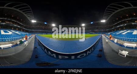 Vue panoramique à 360° de Estadio Santiago Bernabeu Madrid Espagne 6.11.2012, football: Match de la ligue des champions Real Madrid vs Borussia Dortmund - avant le match