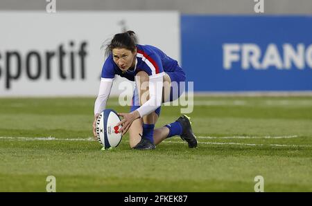 Jessy Tremouliere de France lors du match de rugby féminin entre la France et l'Angleterre le 30 avril 2021 au Stade de Villeneuve-d'Ascq, France - photo Loic Baratoux / DPPI / LiveMedia Banque D'Images