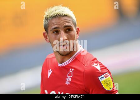 SHEFFIELD, ROYAUME-UNI. 1ER MAI Anthony Knockaert (28) de la forêt de Nottingham lors du match de championnat Sky Bet entre Sheffield mercredi et la forêt de Nottingham à Hillsborough, Sheffield, le samedi 1er mai 2021. (Credit: Jon Hobley | MI News) Credit: MI News & Sport /Alay Live News Banque D'Images