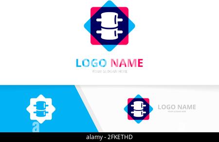Logo Medical diagnostic colonne vertébrale centre. Modèle de conception de logotype de centre de diagnostic spinal. Illustration de Vecteur