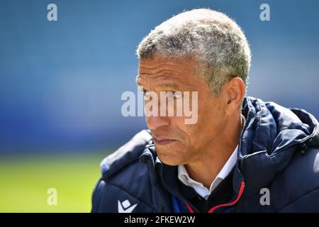 SHEFFIELD, ROYAUME-UNI. 1ER MAI le gérant de la forêt de Nottingham, Chris Hughton, lors du match de championnat Sky Bet entre Sheffield mercredi et Nottingham Forest à Hillsborough, Sheffield, le samedi 1er mai 2021. (Credit: Jon Hobley | MI News) Credit: MI News & Sport /Alay Live News Banque D'Images