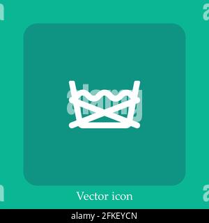 Ne pas laver l'icône vectorielle icône linéaire.ligne avec trait modifiable Illustration de Vecteur