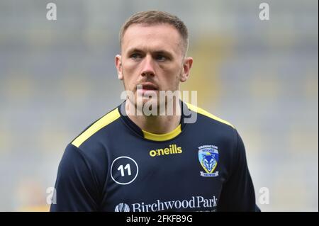 Warrington, Royaume-Uni. 1er mai 2021. Ben Currie (11) de Warrington Wolves pendant l'échauffement à Warrington, Royaume-Uni, le 5/1/2021. (Photo de Richard long/News Images/Sipa USA) crédit: SIPA USA/Alay Live News Banque D'Images