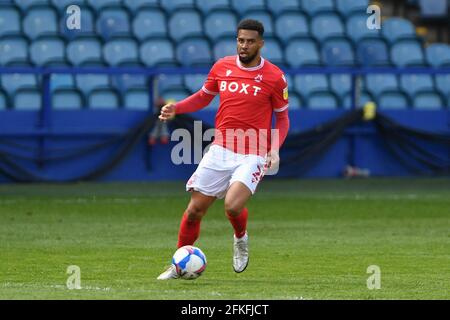 SHEFFIELD, ROYAUME-UNI. 1ER MAI Cyrus Christie (2) de la forêt de Nottingham lors du match de championnat Sky Bet entre Sheffield mercredi et la forêt de Nottingham à Hillsborough, Sheffield, le samedi 1er mai 2021. (Credit: Jon Hobley | MI News) Credit: MI News & Sport /Alay Live News Banque D'Images