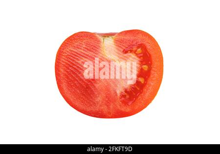 Tomato isolé sur fond blanc. Banque D'Images