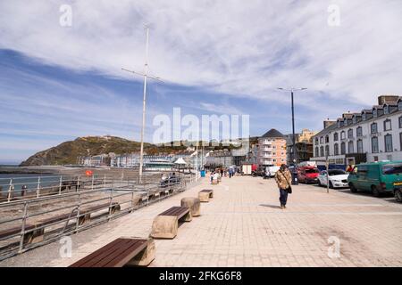 Promenade Aberystwyth, Ceredigion, pays de Galles Banque D'Images
