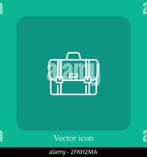 Icône de vecteur de porte-documents icône linéaire.ligne avec contour modifiable Illustration de Vecteur