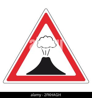 signe d'une éruption volcanique Illustration de Vecteur