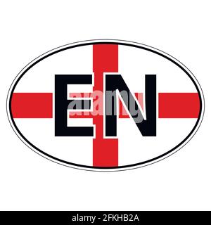 Autocollant sur la voiture, drapeau de l'Angleterre Illustration de Vecteur