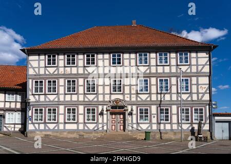 Fachwerkhaus des Heimatmuseum à Duderstadt, Niedersachsen, Allemagne | Maison en bois du musée d'histoire locale Heimatmuseum à Duderstad Banque D'Images