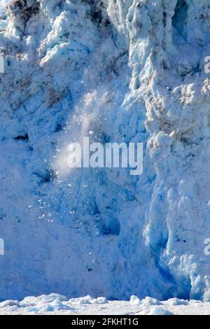 Effondrement du glacier à Kenai Fjords Alaska USA Banque D'Images