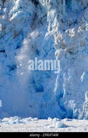 Effondrement du glacier à Kenai Fjords Alaska USA Banque D'Images