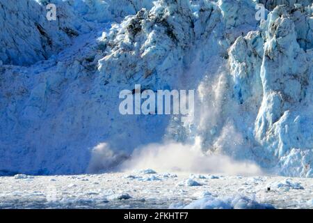 Effondrement du glacier à Kenai Fjords Alaska USA Banque D'Images