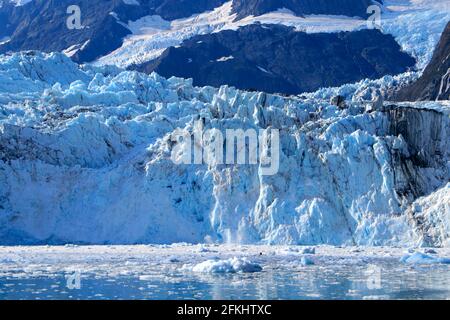 Effondrement du glacier à Kenai Fjords Alaska USA Banque D'Images