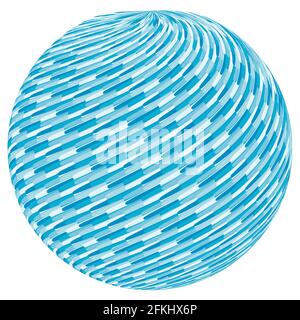 motif de tourbillon bleu sur la sphère Illustration de Vecteur