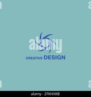 Creative Spiral Abstract logo Design Vector Art EPS10 Illustration de Vecteur